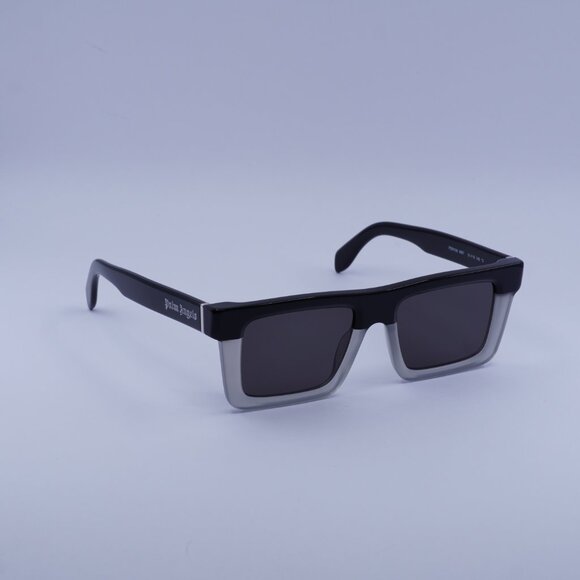 Palm Angels PERI109 NAPA 0907 Sunglasses Black/Grey Square Frame, Grey Lenses - Picture 4 of 9